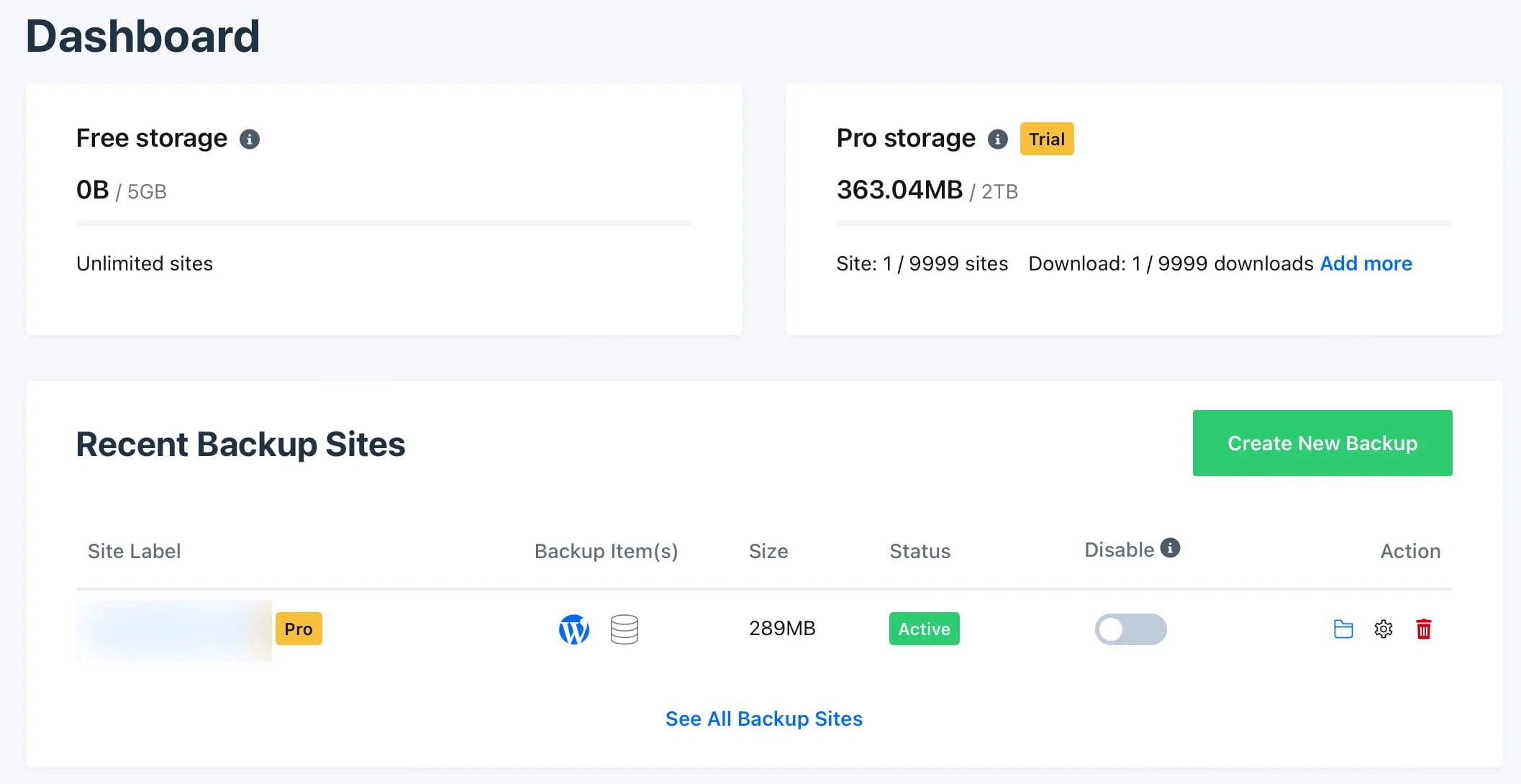 Backup RunCloud