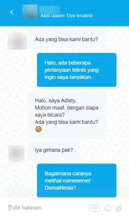 DomaiNesia Chat 1