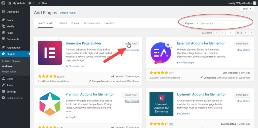 Install-plugin-Elementor