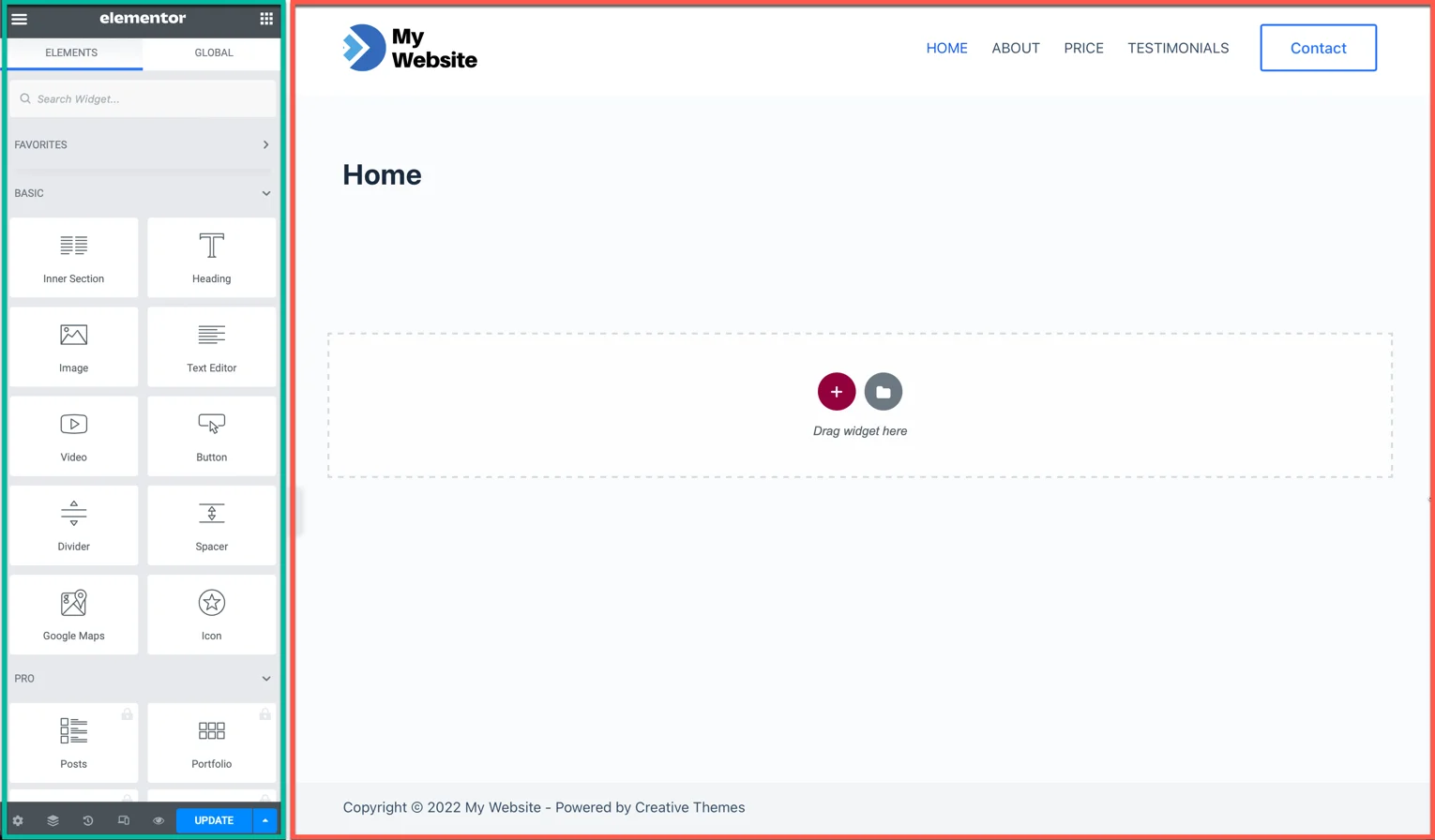 Mengenal User Interface Elementor