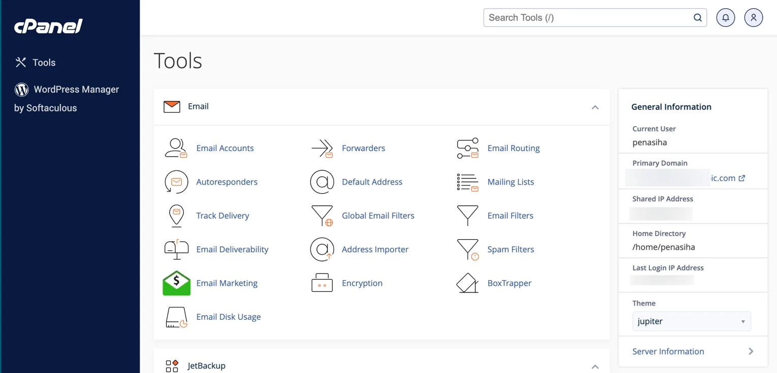 Antarmuka cPanel